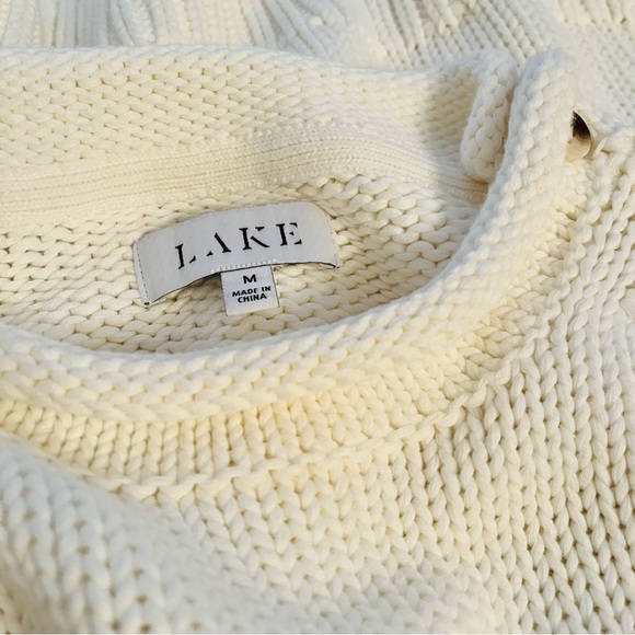 LAKE Jane Cotton Sweater in Ivory - M - Picture 10 of 11